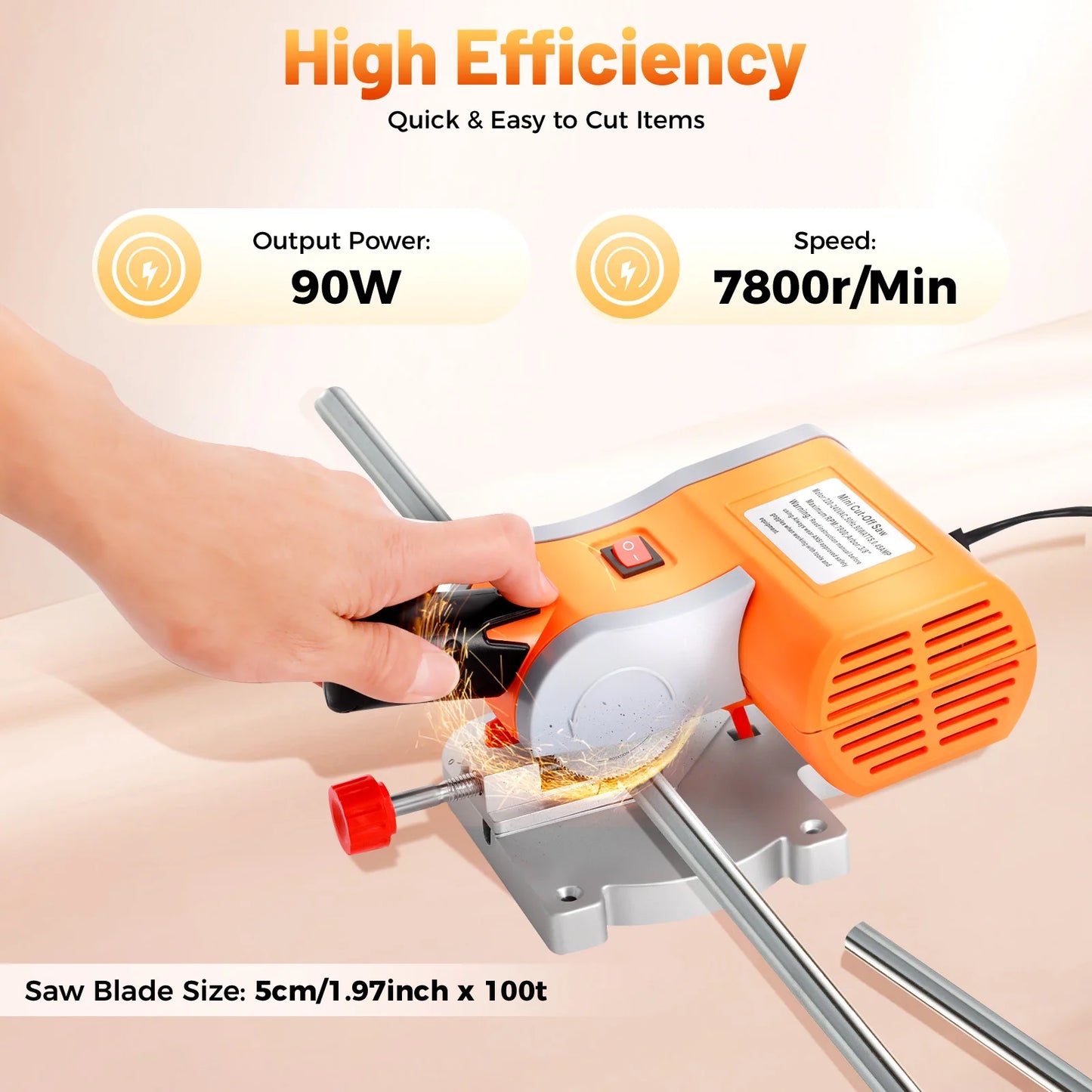Mini Cut Off Saw 90W 220V/110V Benchtop Cutting Machine