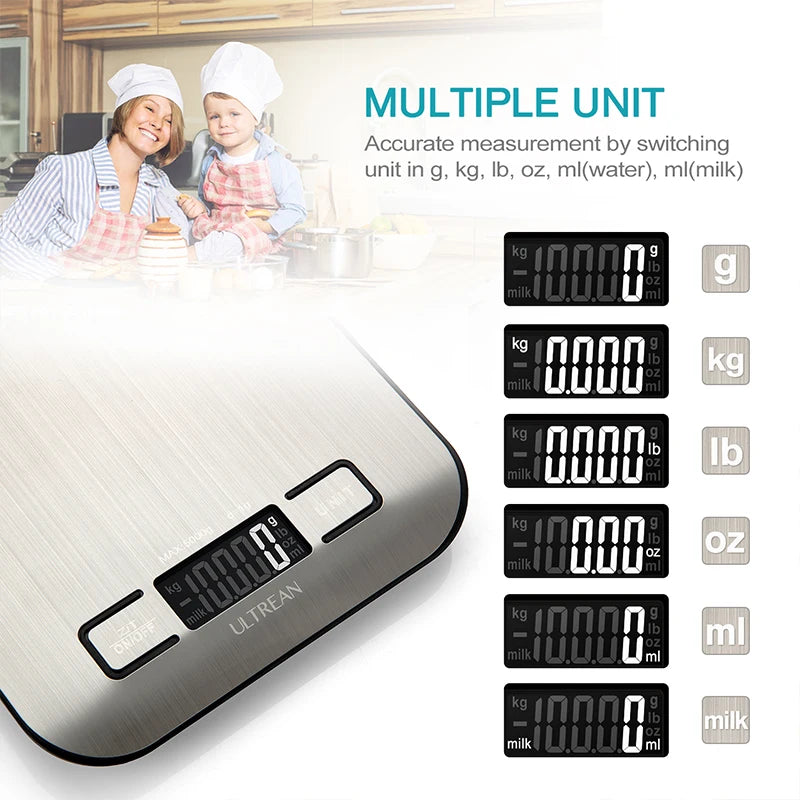 ULTREAN Digital Kitchen Scale 5000g/1g Multifunction