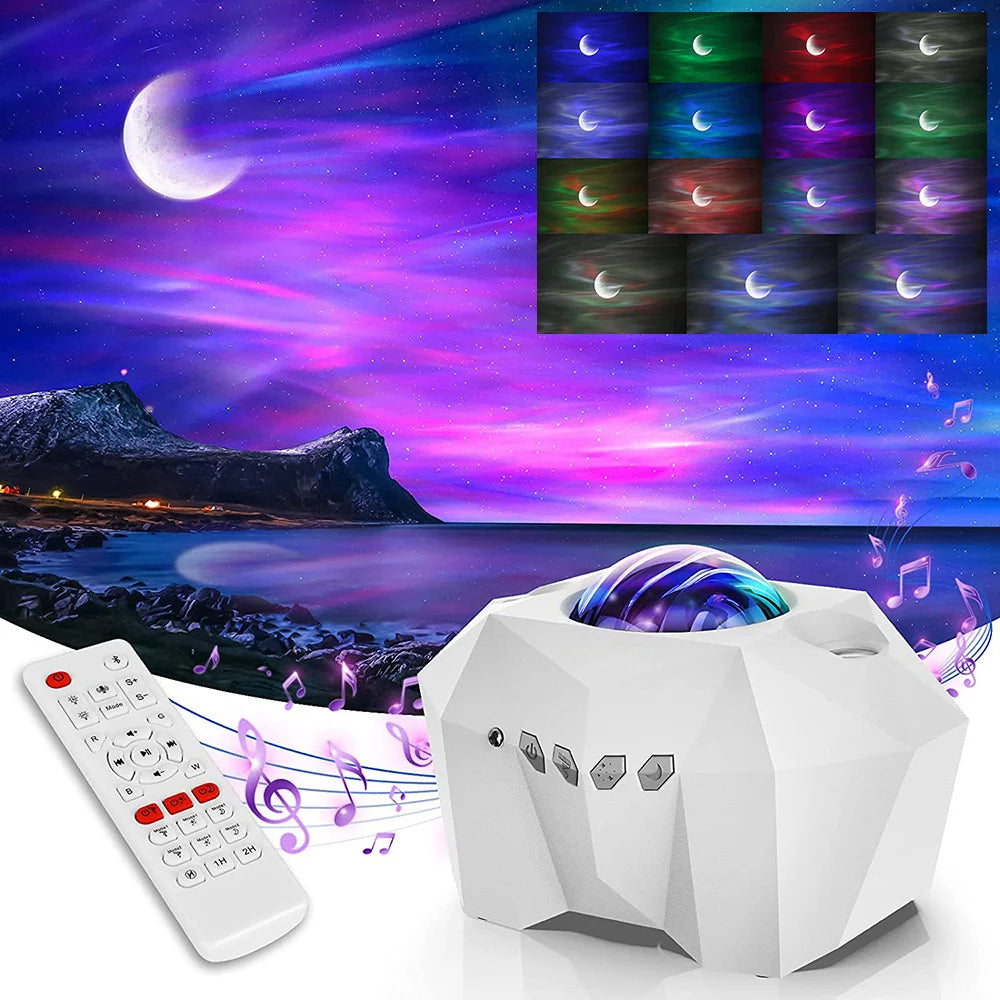 Northern Aurora Projector Star Moon LED Night Light