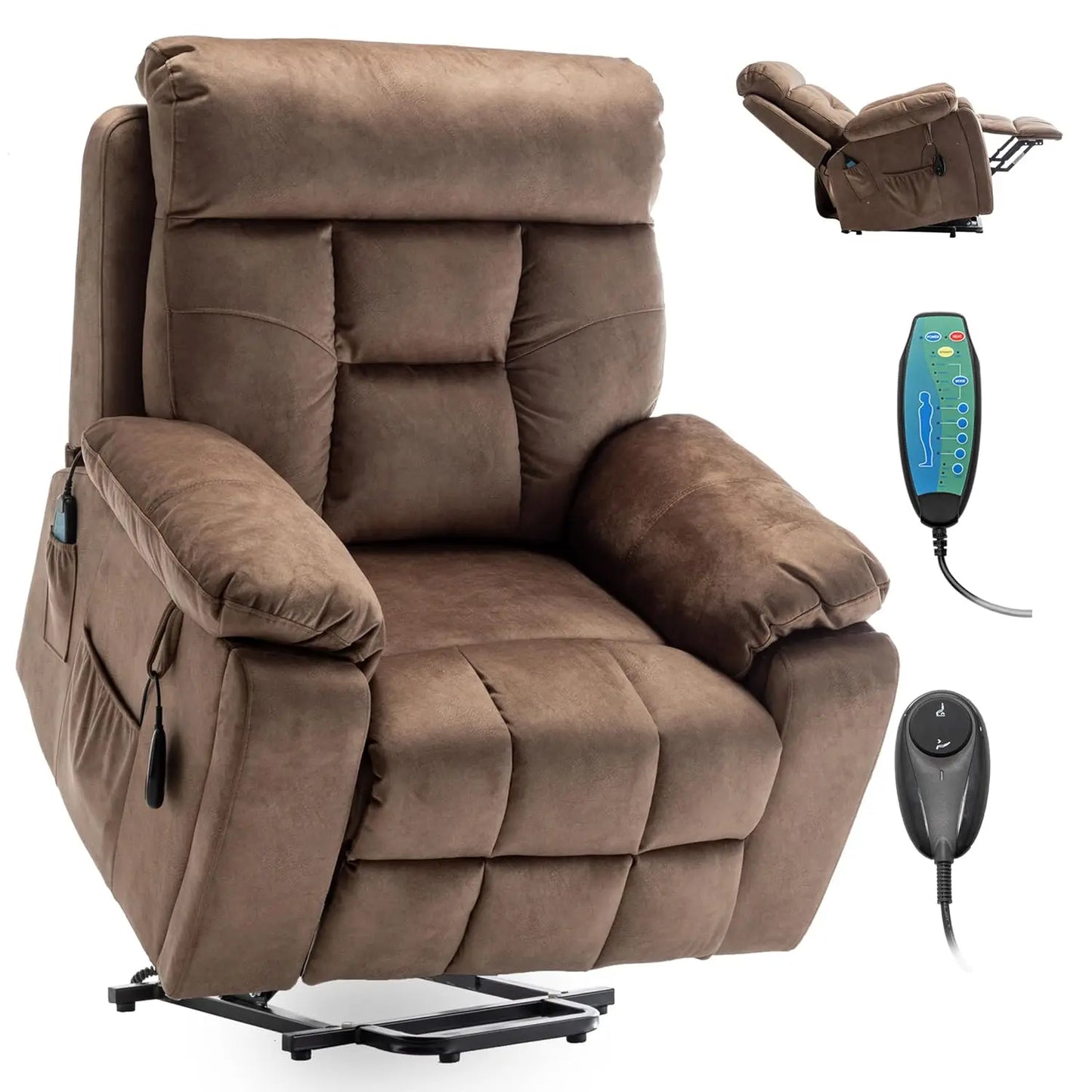 Large Power Lay Flat Lift Chair Oversized Recliner
