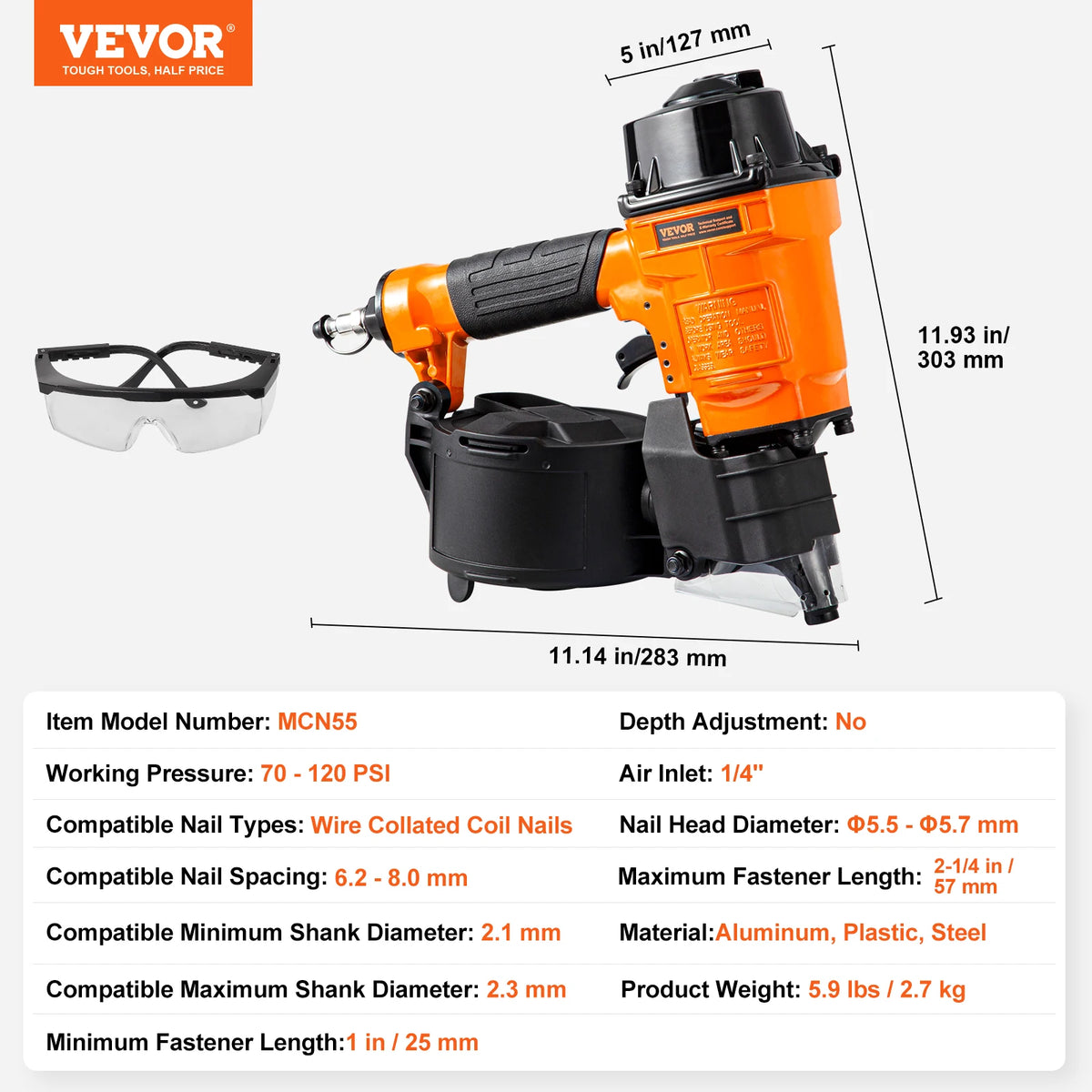 SucceBuy Coil Siding Nailer, Nail Gun
