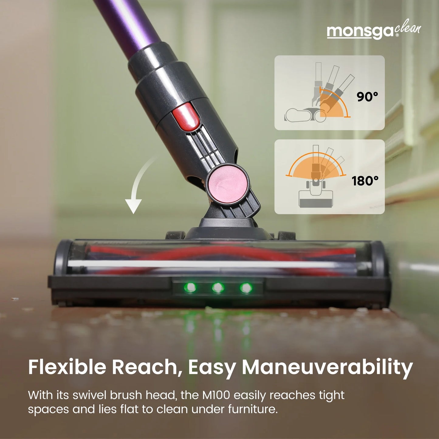 Monsga 55KPA 450W Cordless Vacuum Cleaner