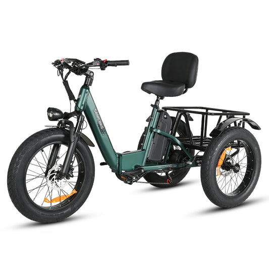 JYF SAMEBIKE 20" Aluminum Alloy Electric Freight Tricycle