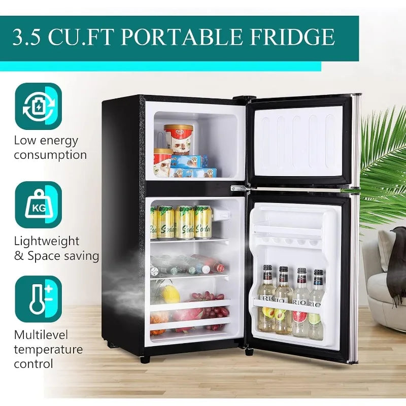 KRIB BLING 3.5Cu.Ft Compact Refrigerator Mini Fridge