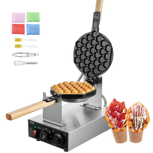SucceBuy Commercial Egg Bubble Waffle Maker 1400W