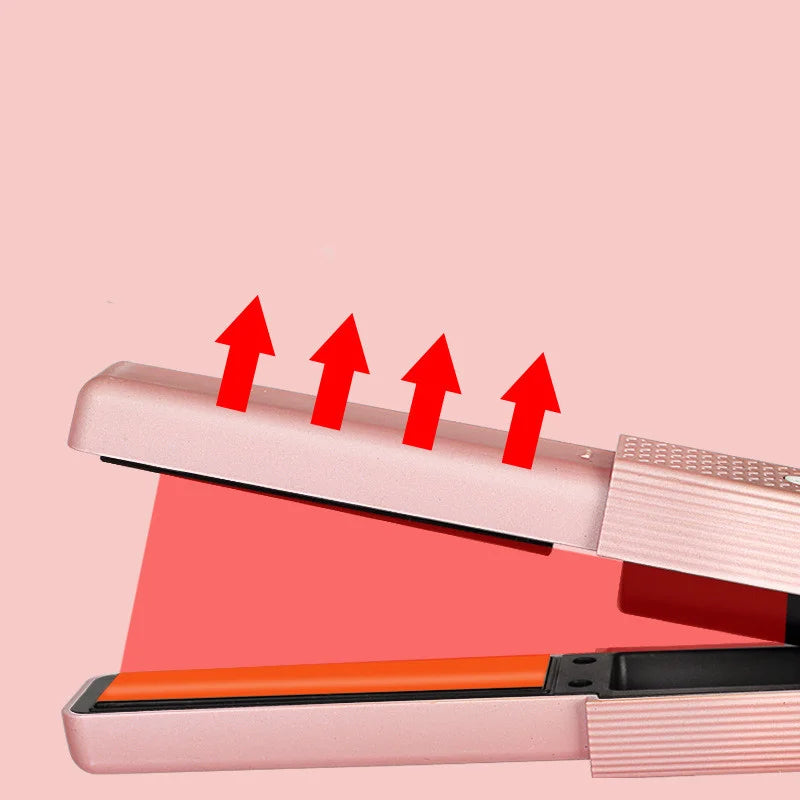 Mini Hair Straightener Cordless USB Ceramics Hair Curler