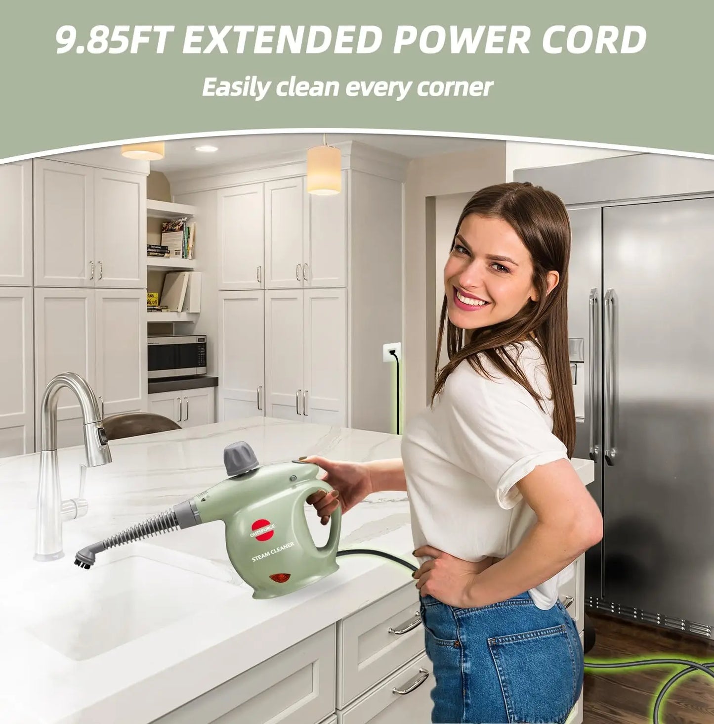 OUTSPURGE Handheld Steam Cleaner, Pressurized