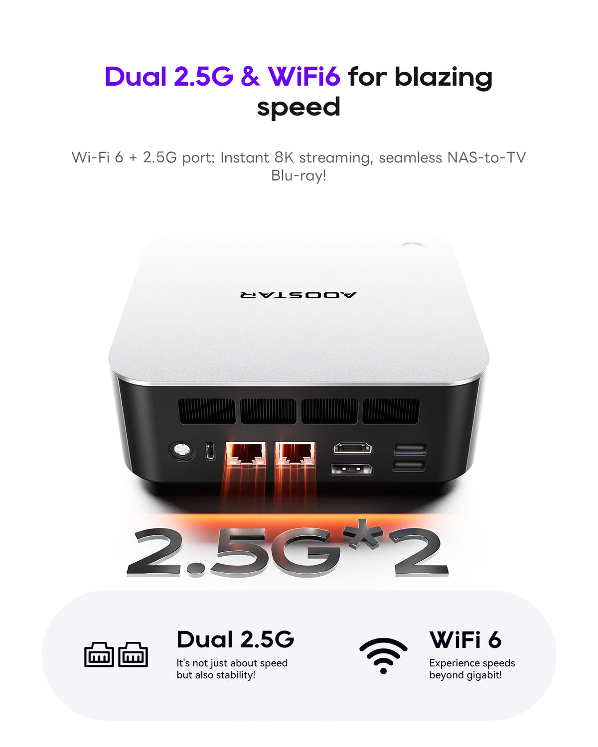 AOOSTAR MACO 6850H Mini PC, AMD Ryzen 7 Pro