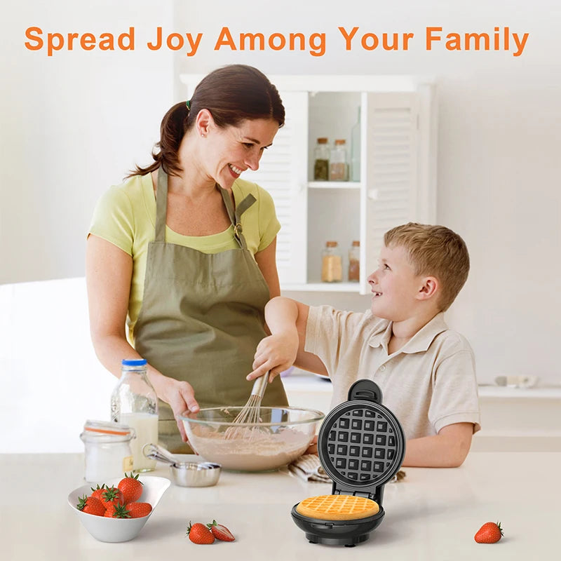 Crownful 350W Mini Waffle Maker Electric Breakfast Maker Multi Functional