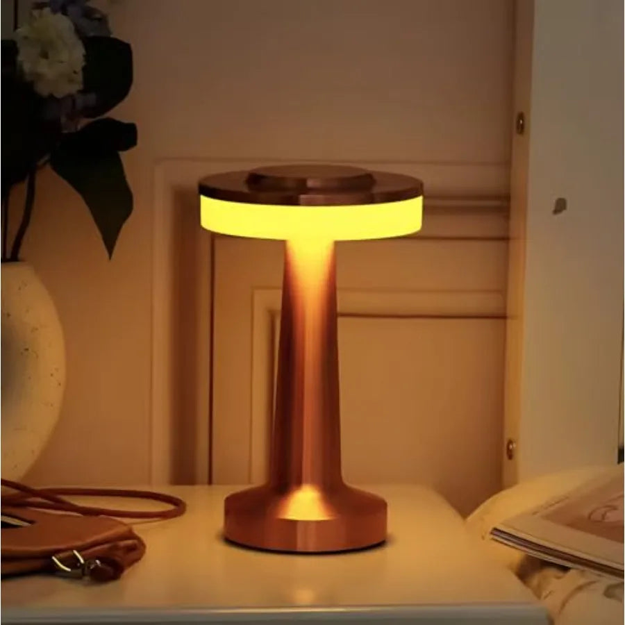 Modern Portable Table Lamp, Rechargeable Battery
