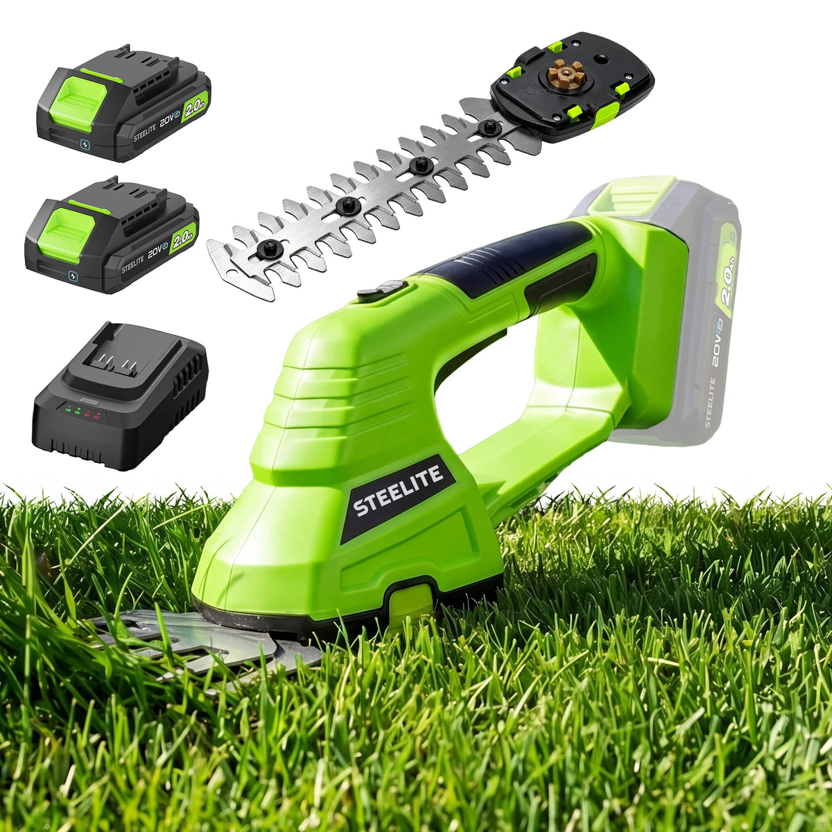 Deli 20V Cordless Hedge Trimmer 5 Inch Shear 9"
