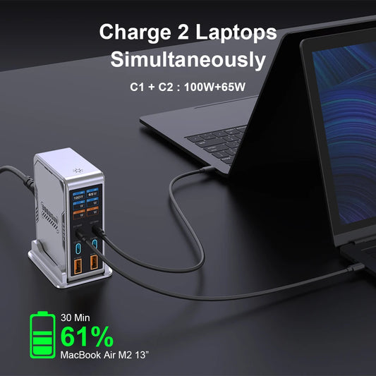 UBIGBUY 300W USB C Charger,6 Ports USB Charging Station