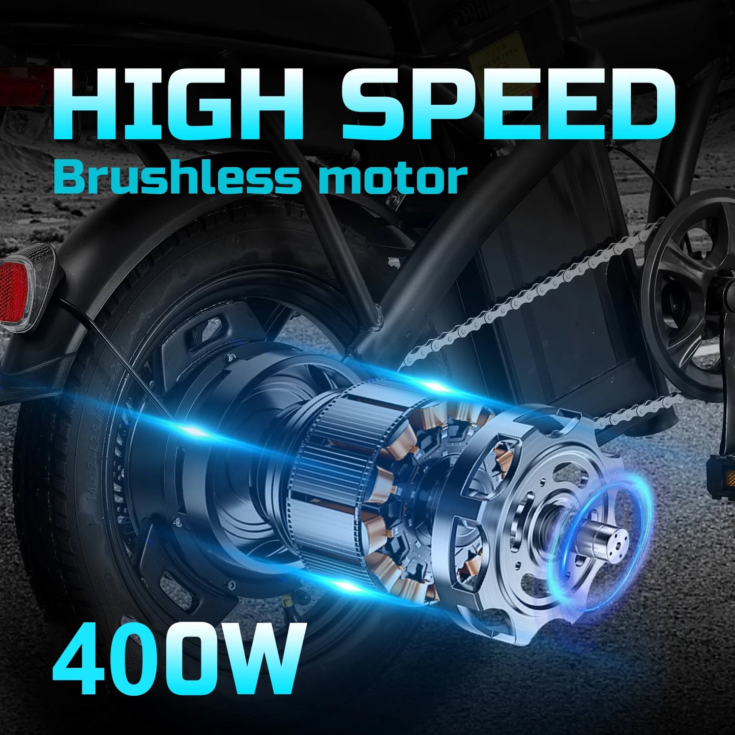 HEZZO 14" Road Tires  Electric with Basket