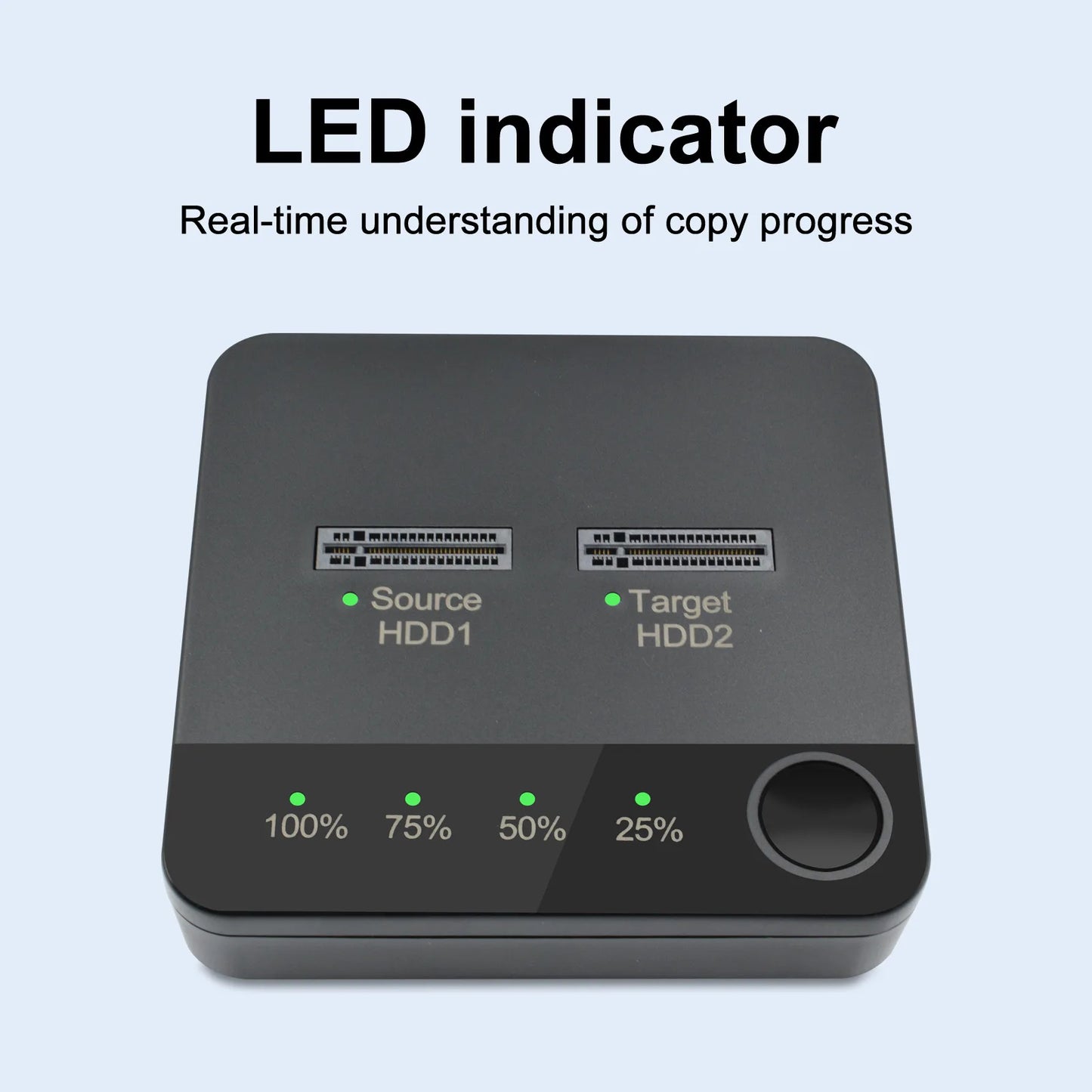 Dual-Bay Hard Drive Docking Station SSD Duplicator