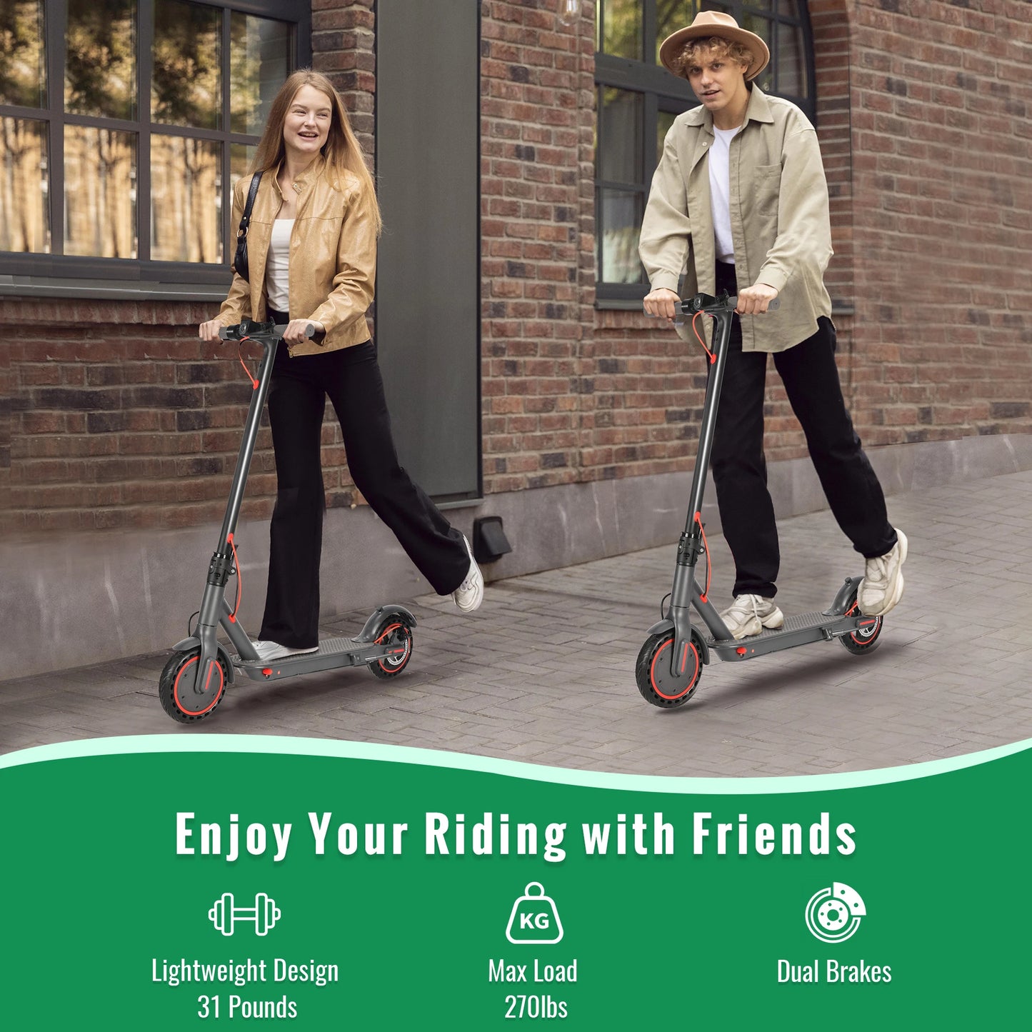 SUNNIGOO  8.5 inch Electric Scooter 10.4Ah Foldable