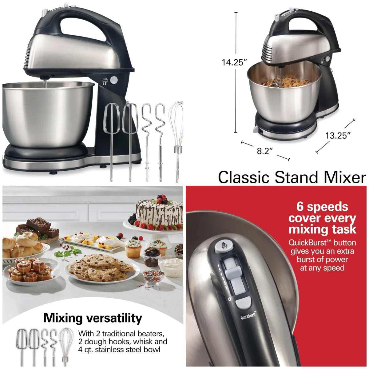 HAMILTON BEACH  Classic Stand and Hand Mixer