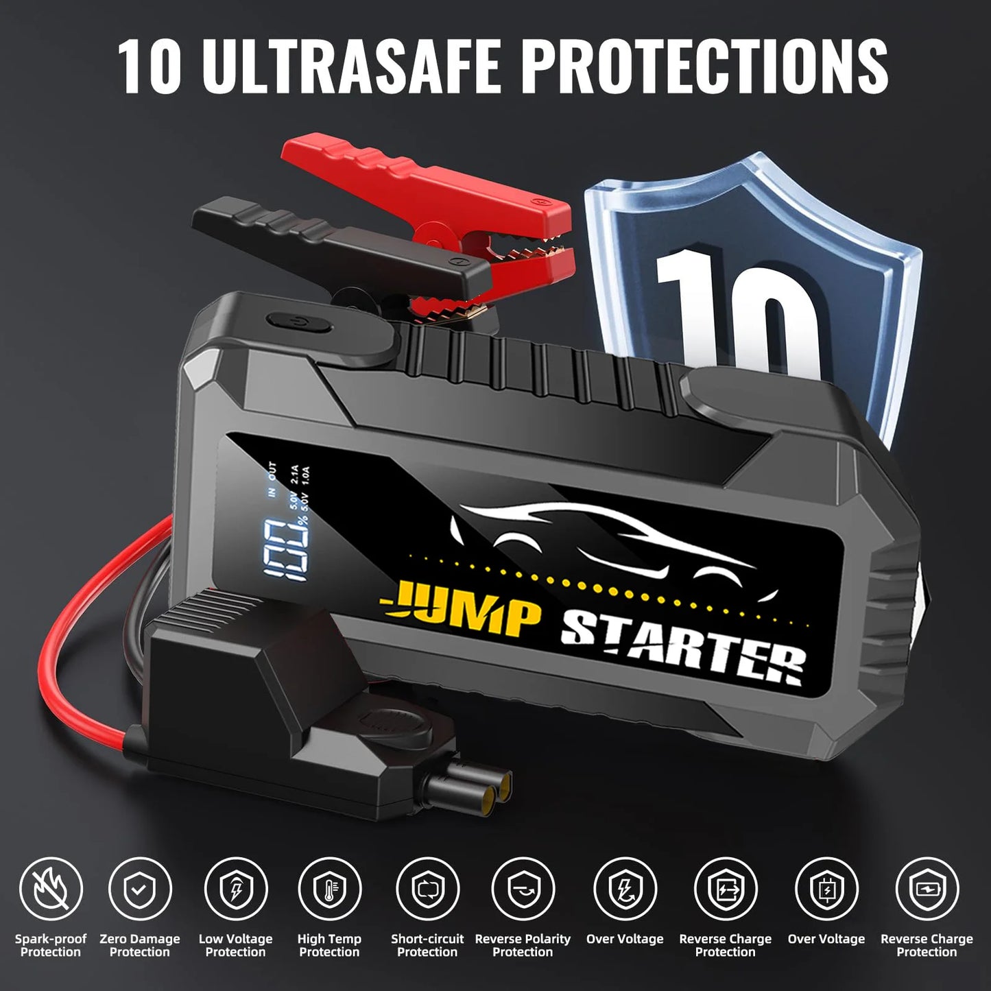 Car Jump Starter 5000A, Jump Starter Battery Pack