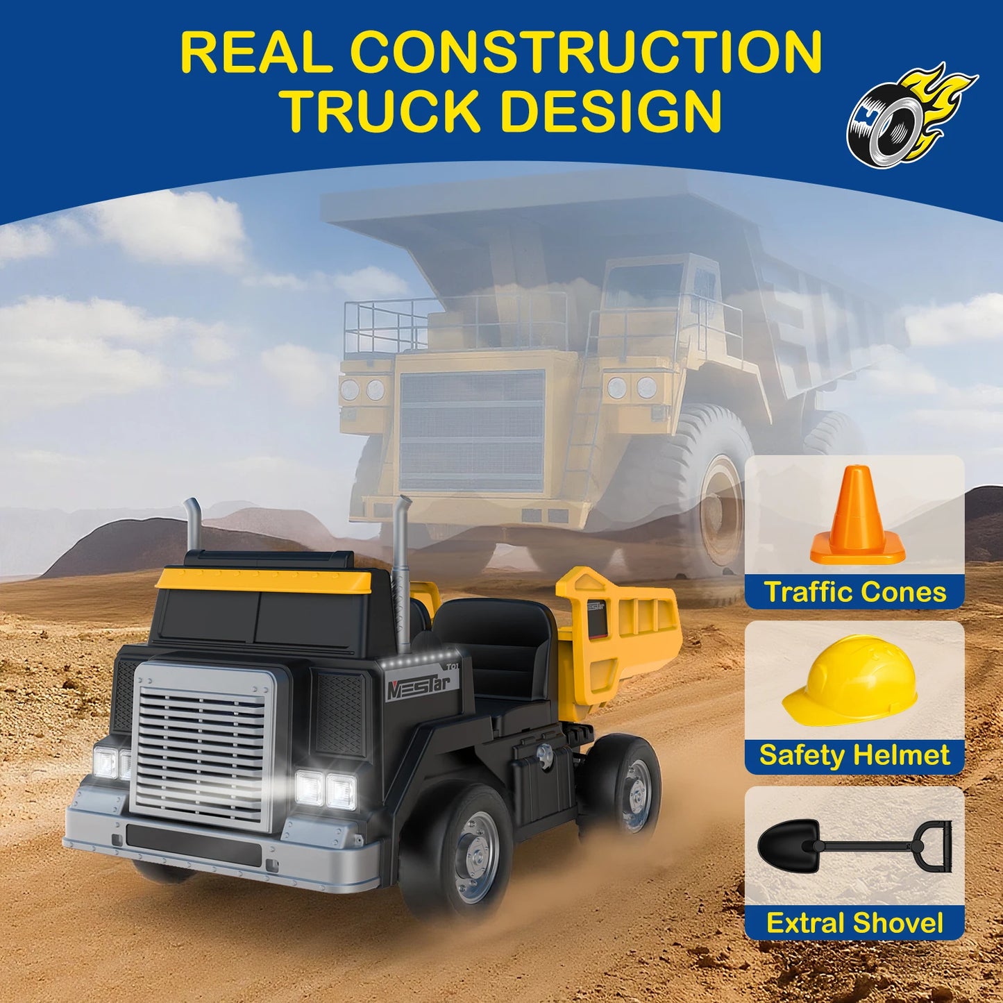 LIGIANT 24V Ride On Dump Truck for Big Kids