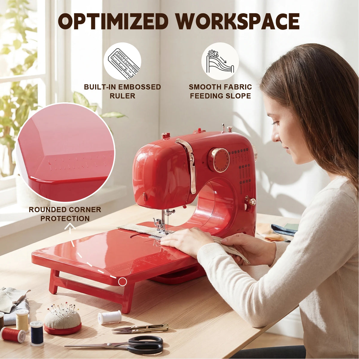 VICTOOL Mini Electric Sewing Machine Multifunctional Home
