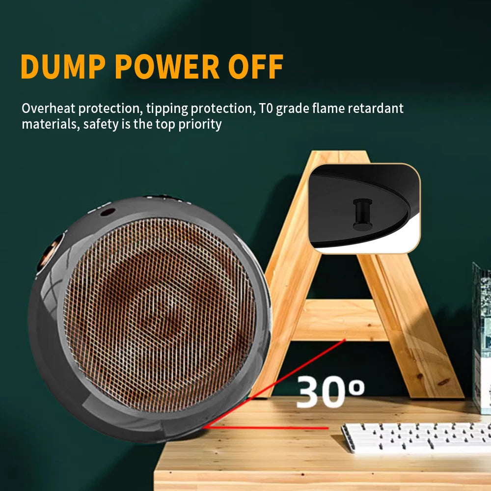 1500W Portable Electric Space Heater with Thermostat