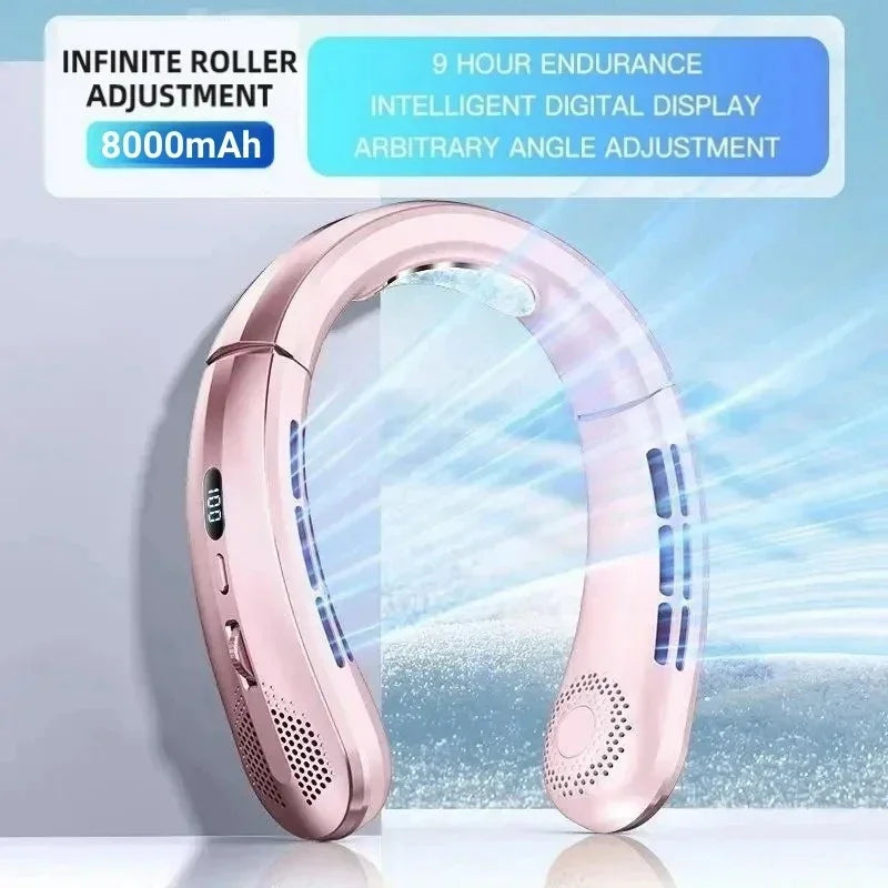 XIAO 8000mAh USB Hanging Neck Fan Portable Bladeless