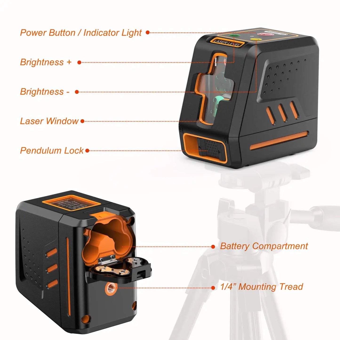 BOAYAL  2 Lines Laser Level Self-leveling