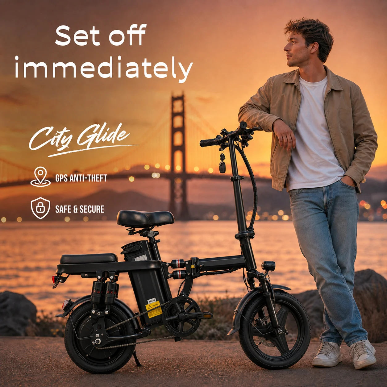 City Glide Foldable Electric Bicycle for adults