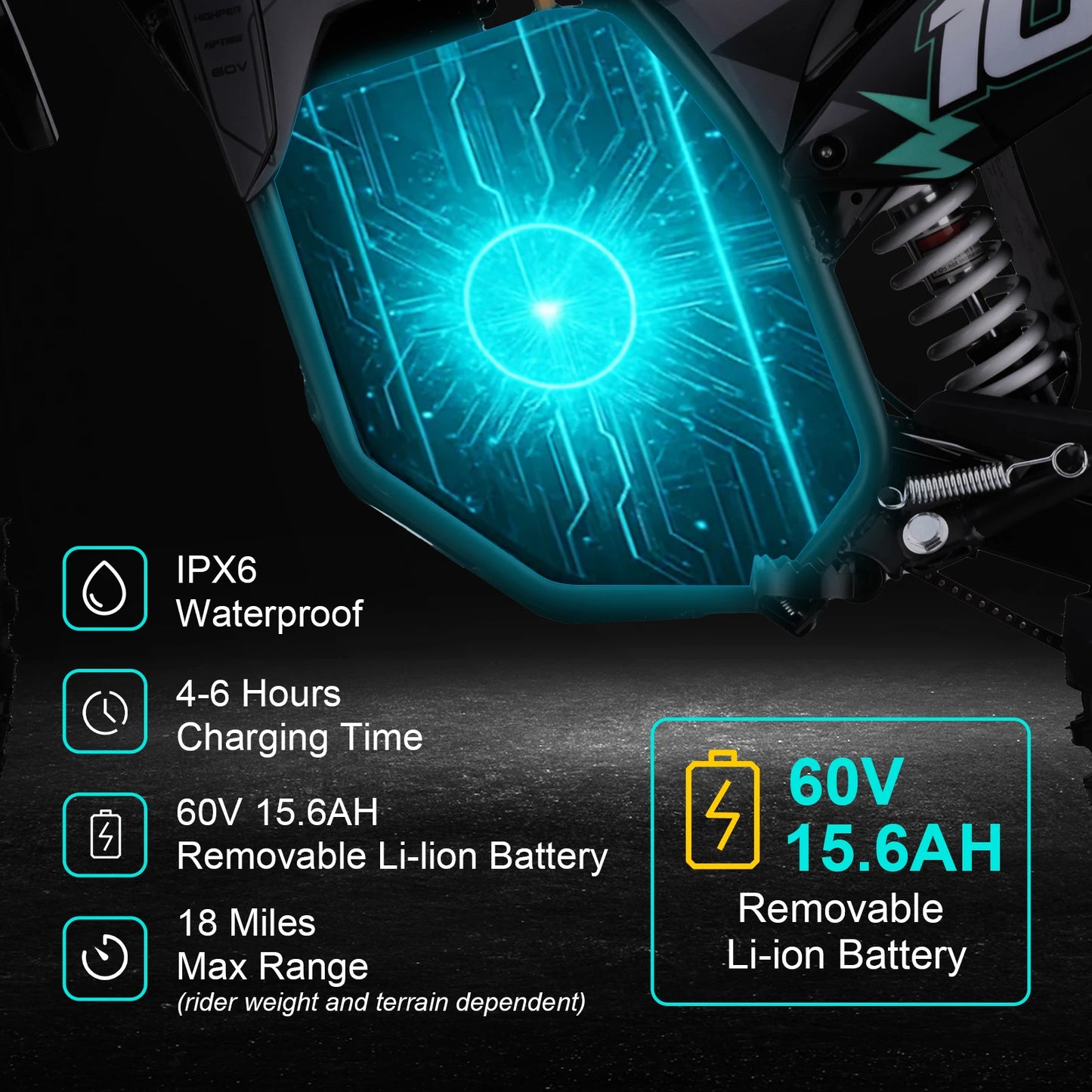 KOOZ HP115E 60V 2000W Electric Motorcycle