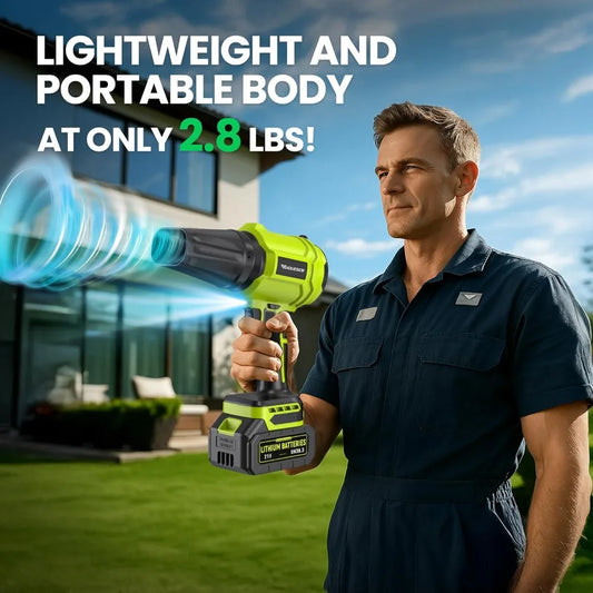 YUQUESEN Cordless Leaf Blower, Handheld Leaf Blower