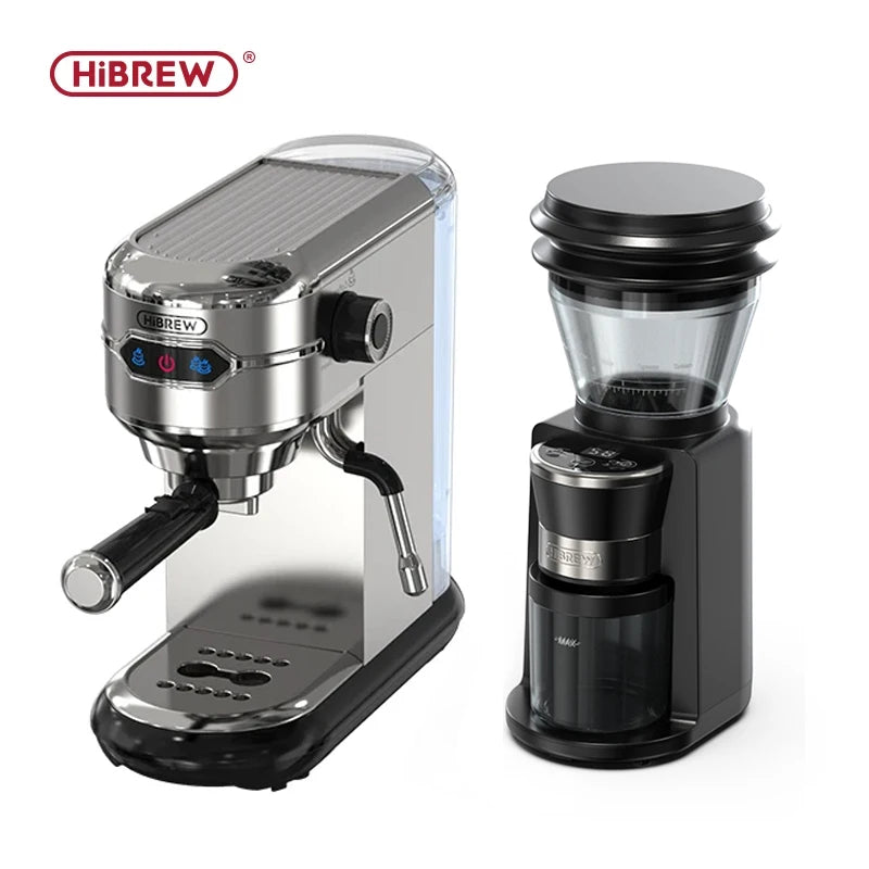 HiBREW Coffee Maker Cafetera 20 Bar Inox Semi Automatic Super Slim