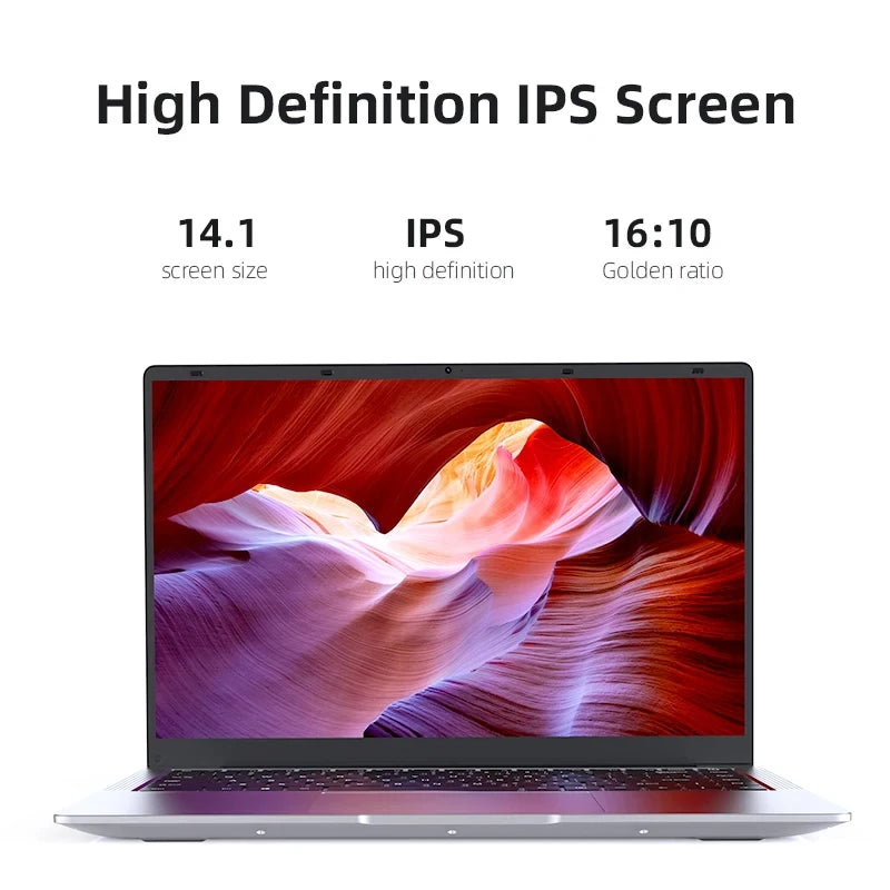 Erilles 14.1" Ultra Slim Windows 11 Pro Laptop Computer