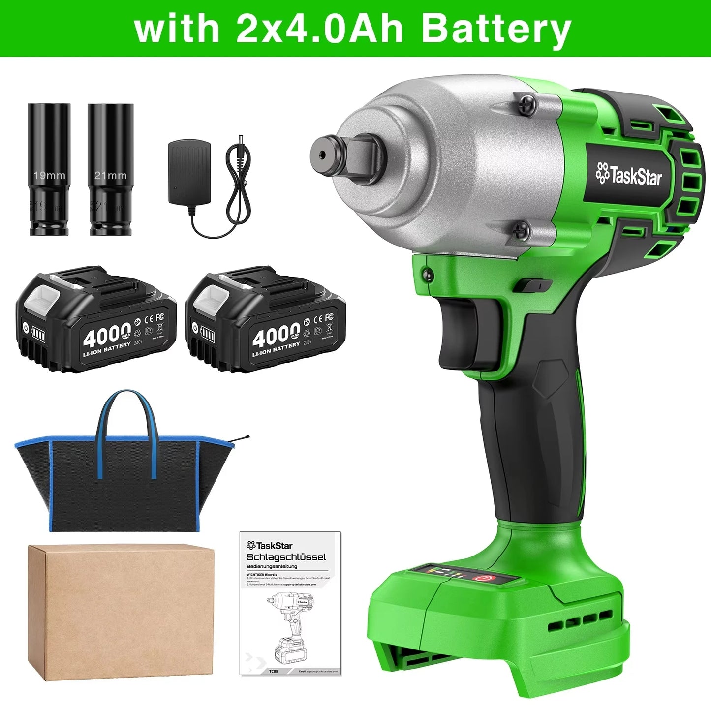 TaskStar 1600N.M Brushless Electric Impact Wrench
