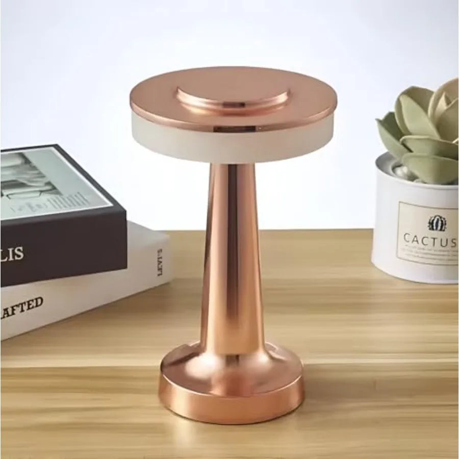 Modern Portable Table Lamp, Rechargeable Battery
