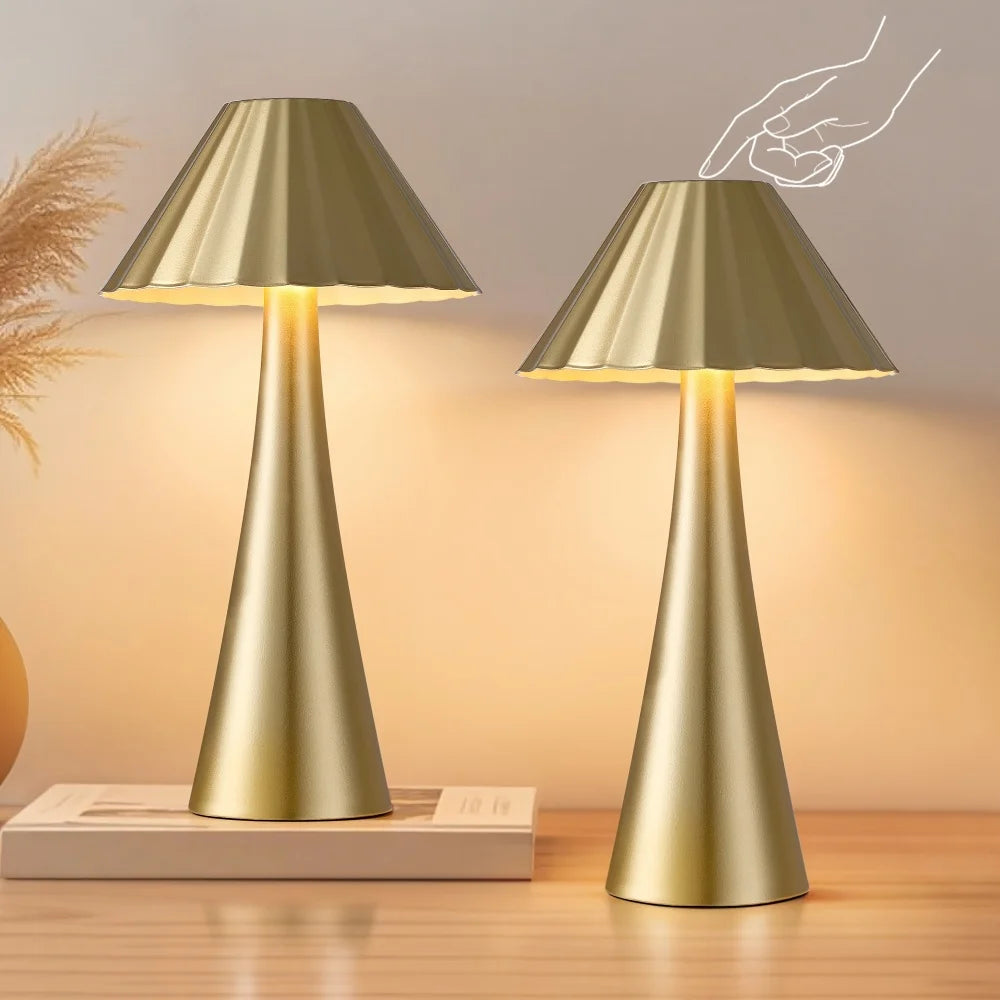 26.5 Inch Modern Mini Table Lamp Set Of 2, Small Nightstand Lamp