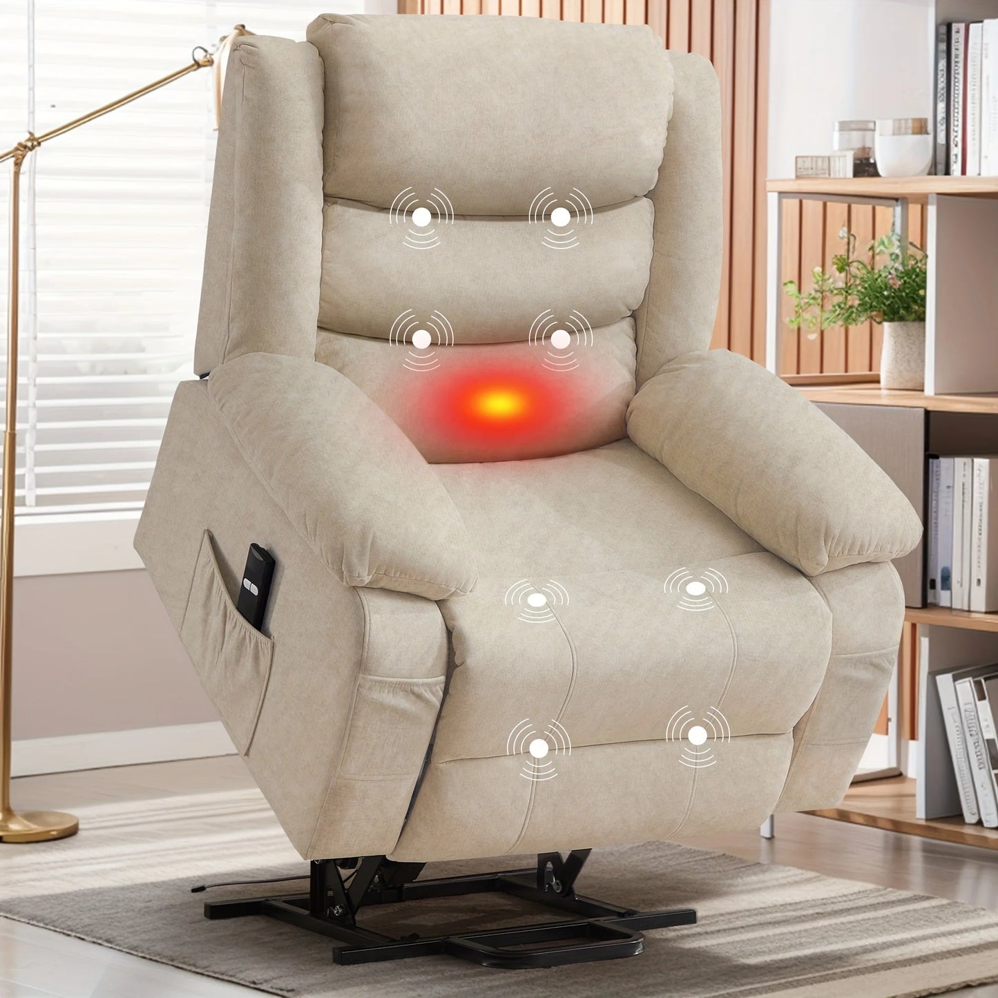 DOOTTOO Power Lift Recliner Chair – Wide Electric Reclining Sofa