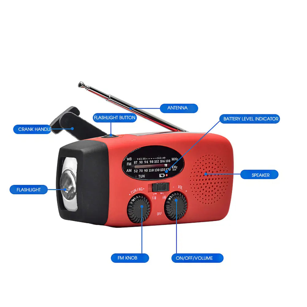 Multifunctional Radio Solar Hand Crank