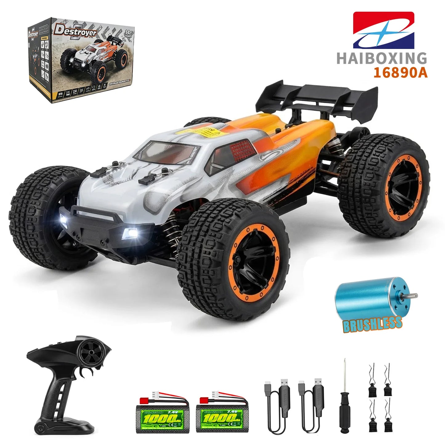 HAIBOXING 16890A 1:16 Brushless RC Truck, 4WD Off-Road