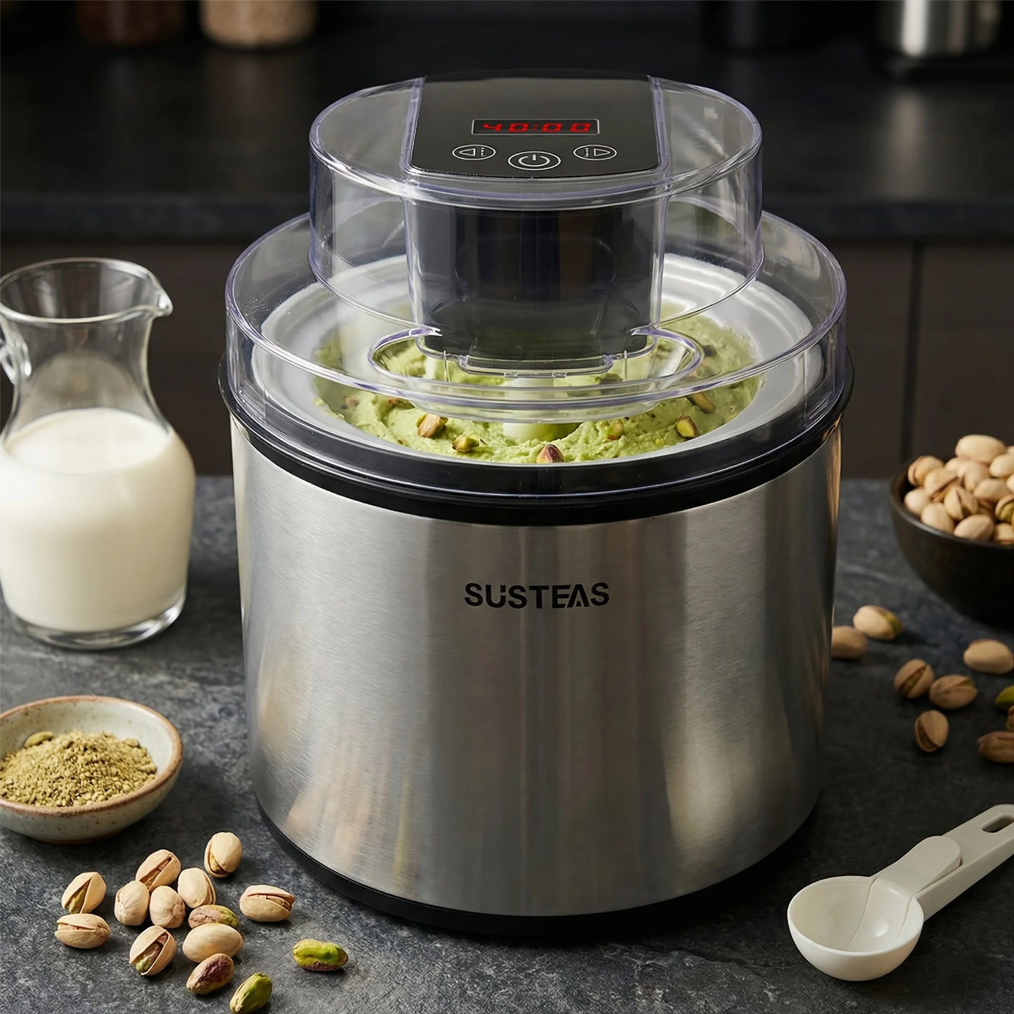 SUSTEAS 2-liter Large-capacity Electric Ice Cream Maker