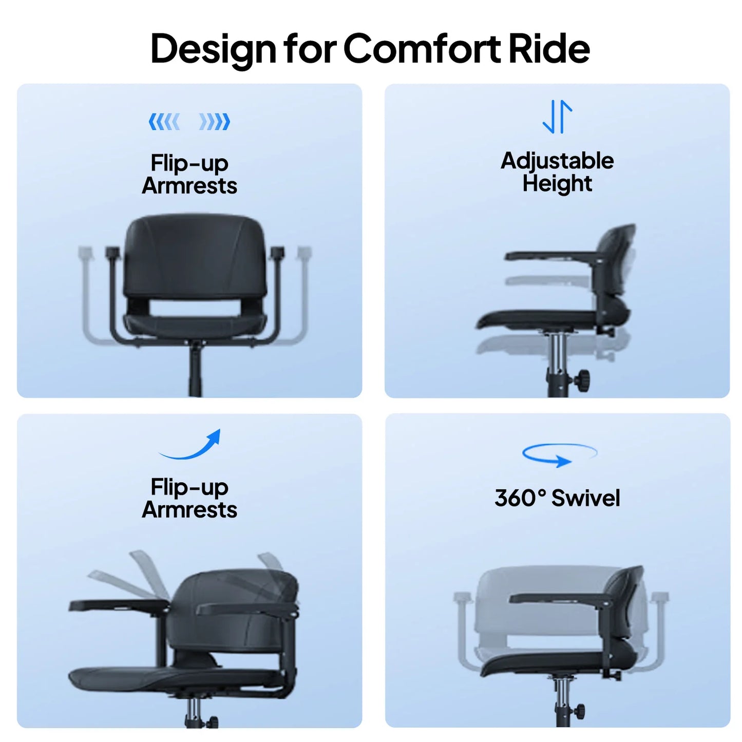 TIETIE 4-Wheel Electric Mobility Scooter for Seniors