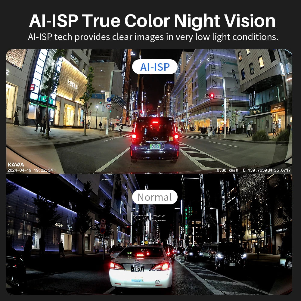 KAWA D11 Front and Rear Dash Cam 4K WiFi