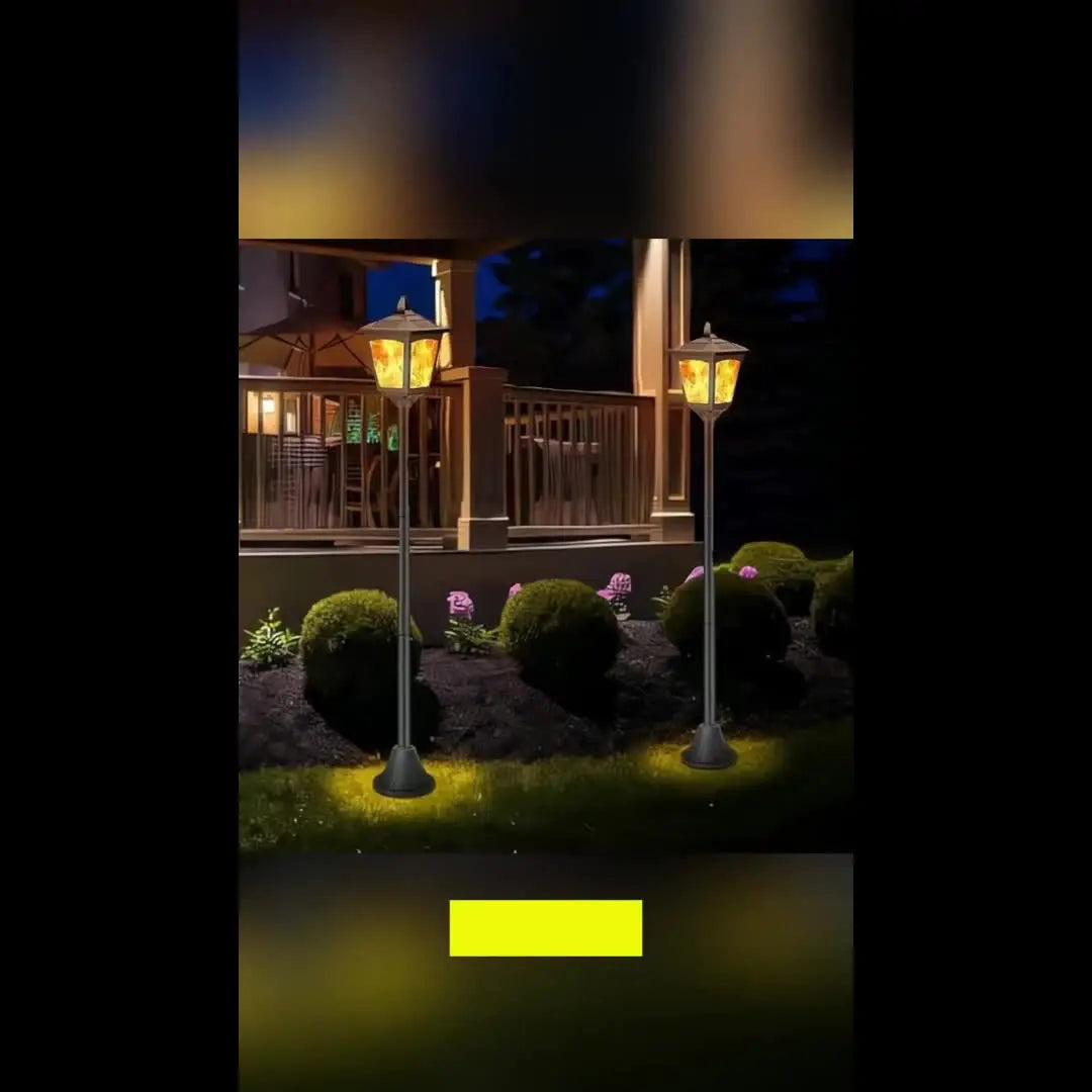 2 pack 40 Inches Mini Solar Torches Flame, Solar Torch Lights