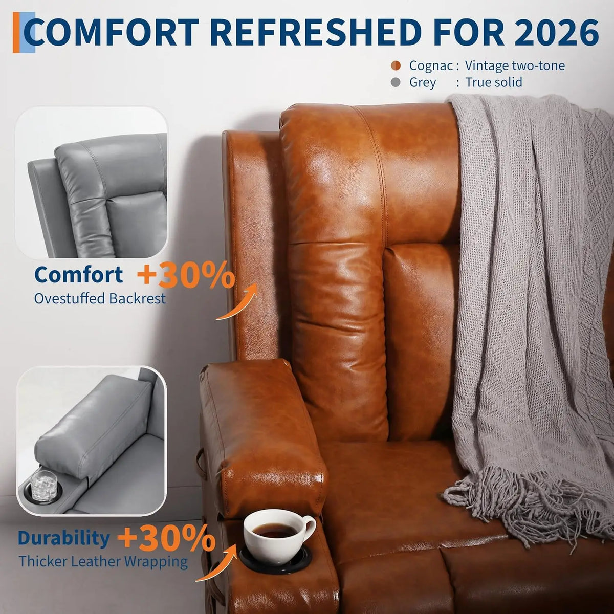 TWISTER.CK Power Lift Recliner Chair with Heat & Massage
