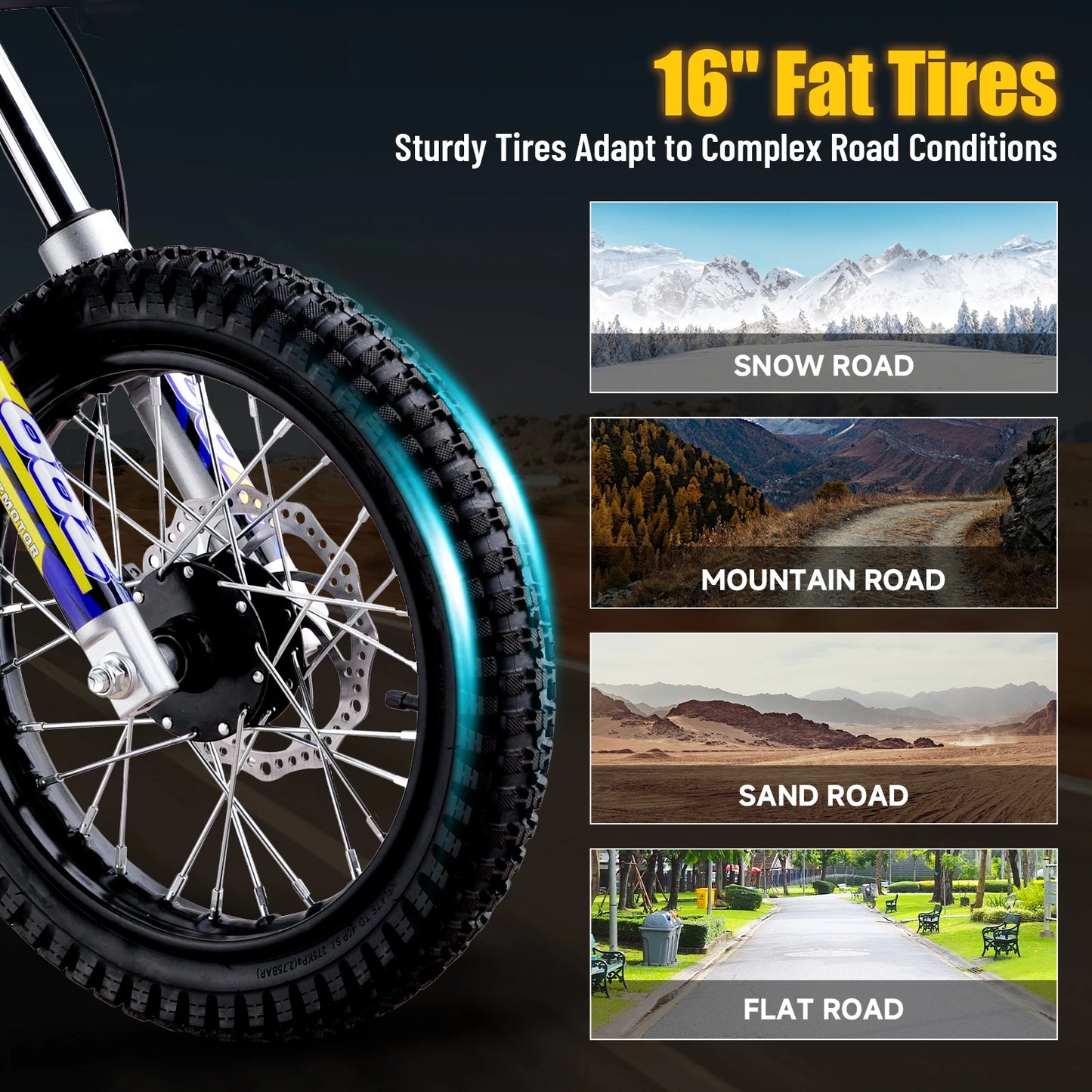 KOOZ HP112E 36V 1000W Electric Dirt Bike for Kids