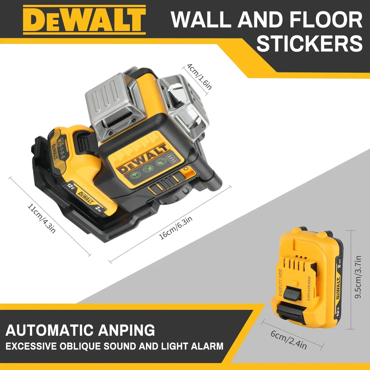 DeWalt DW089LG 3 Sides*360 Degree Vertical