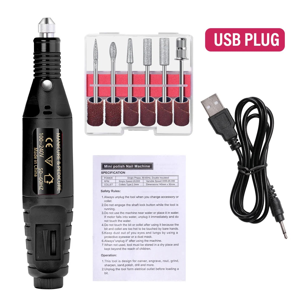 Electric Nail Sander Set Nail Drill Machine