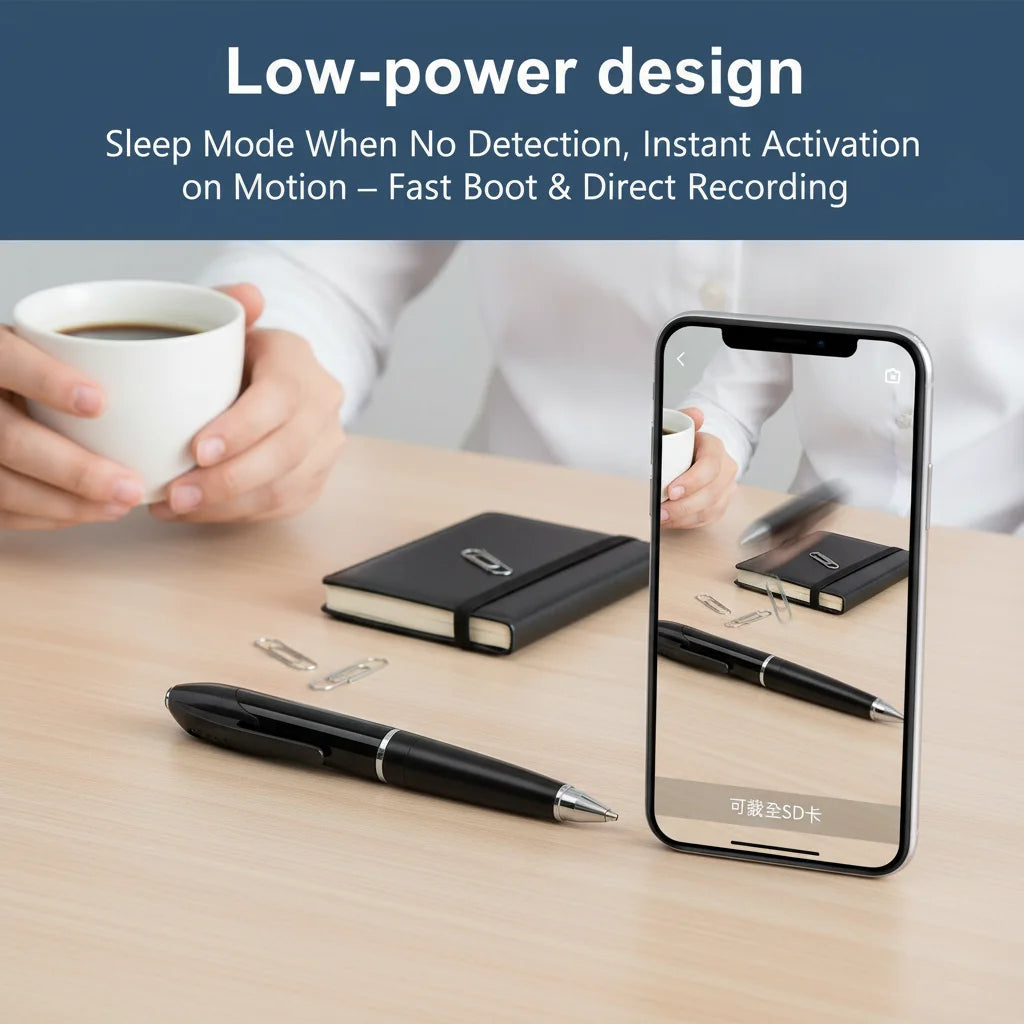 1080P HD Mini Pen Camera 300mAh Rechargeable Portable Video Recorder