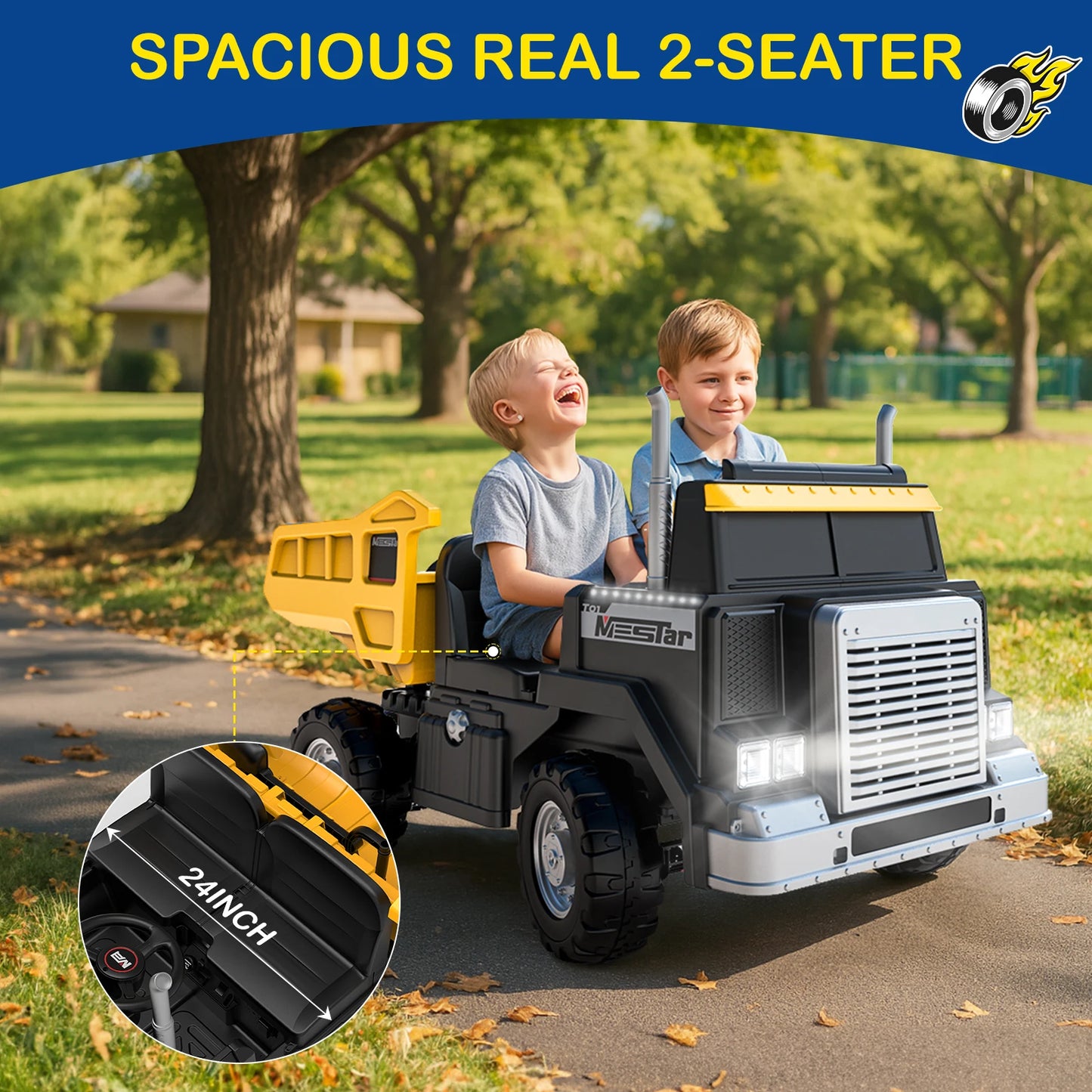 LIGIANT 24V Ride On Dump Truck for Big Kids