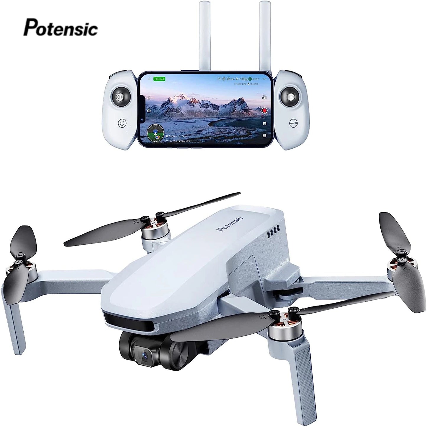 Potensic Drones Under 249g GPS Auto Return Single Axis Gimbal