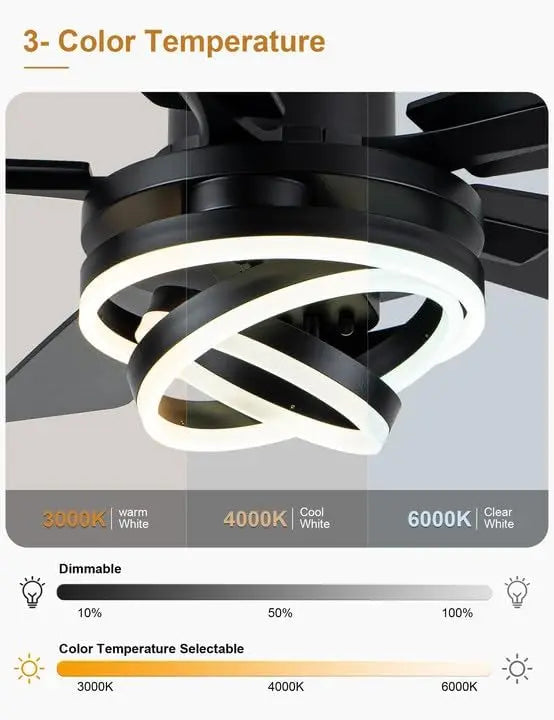 52" Chandelier Ceiling Fan with Lights