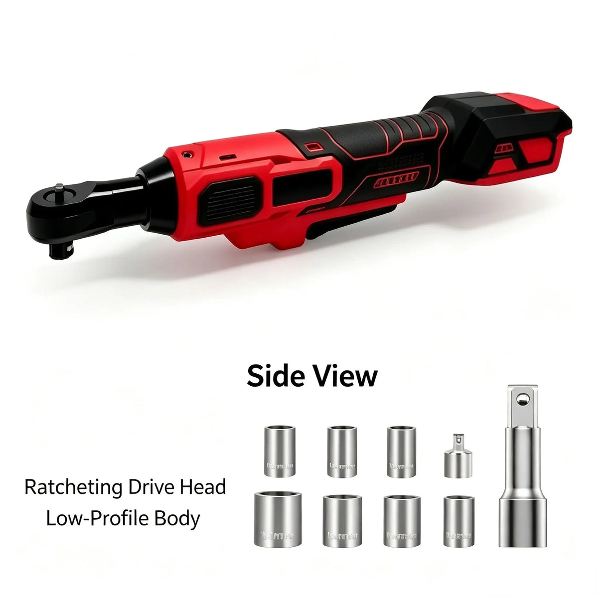 For MiWQ 18V Battery Electric Ratchet Wrench 3/8" Cordless Drive